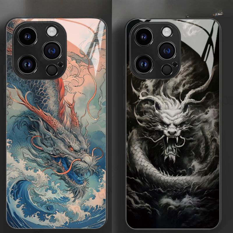 Chiny smok etui na telefon komórkowy apple 17 moda modna marka iphone16 wysokiej klasy szklane etui 12promax etui ochronne