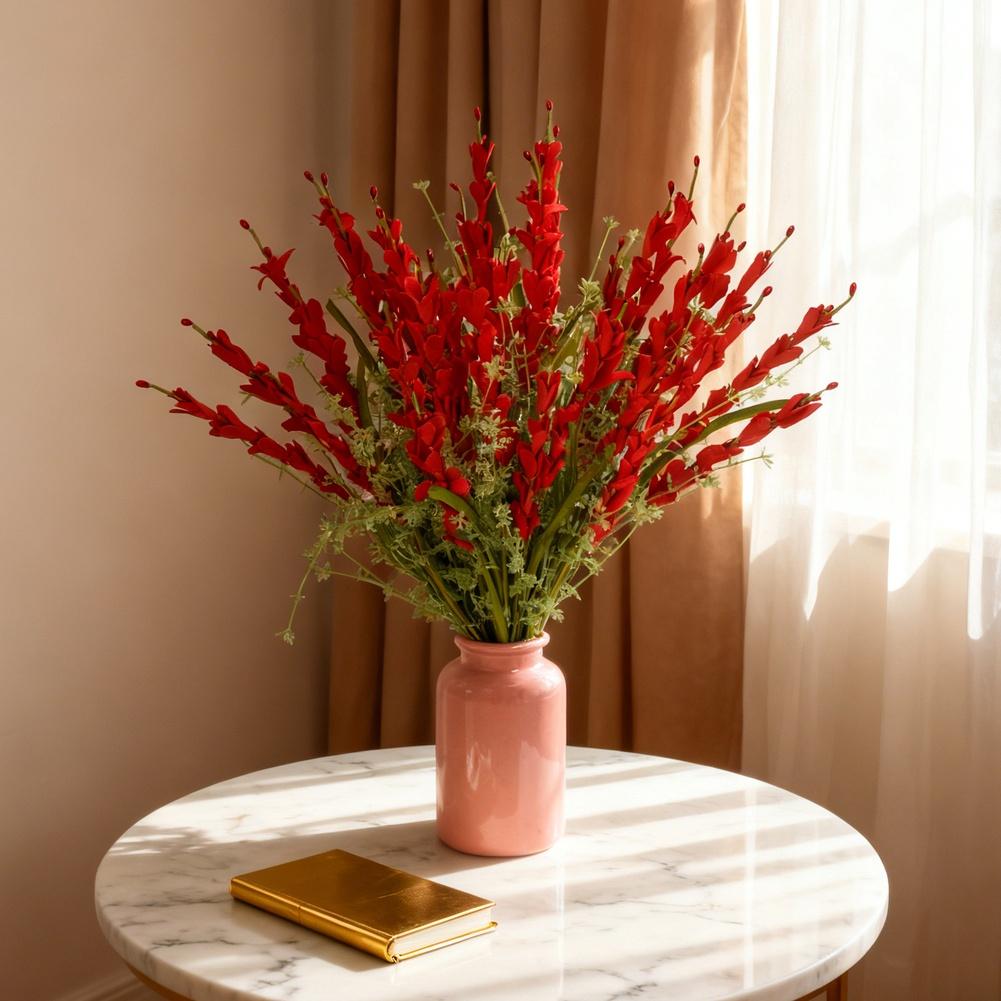 8er-Pack künstliche Winterjasminblüten, 56 cm Stiele, für Heimdekoration, Hochzeitsfeier-Dekoration, Rosa Gelb Weiß