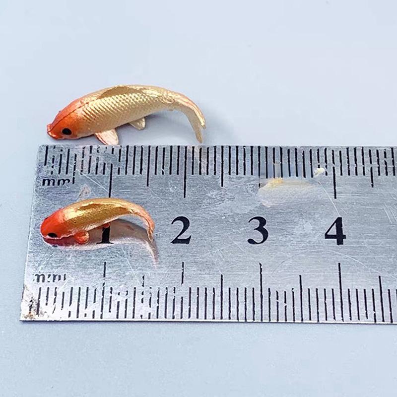 5Pcs Dollhouse Miniature Model Fish Carp Simulation Animals Kids Toys Figurines