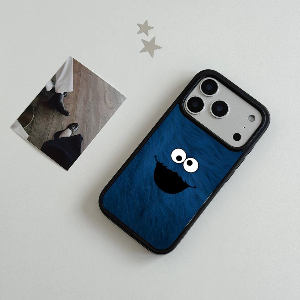 Funny C-Cookie-M-Monster Phone Case For IPhone 17 Air 16 15 14 Plus 13 12 11 Pro Max Dual Tone Hard PC Fashion Protective Cover