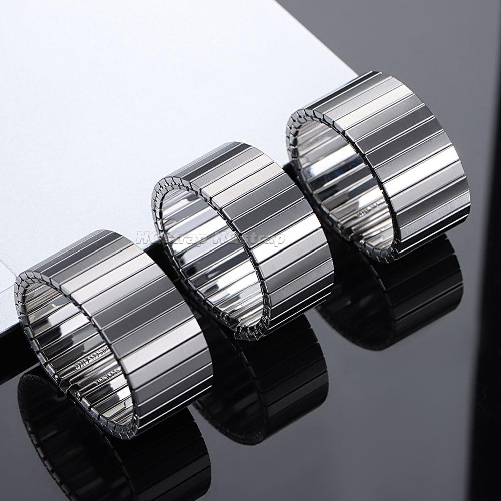 Pulseira de Relógio Elástica de Aço Inoxidável 14mm 16mm 18mm 20mm 22mm Pulseira de Expansão Pulseira de Metal Pulseira de Reposição Universal