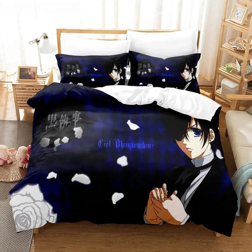 New Anime Black Butler Bedding Set Sebastian Ciel Dakimakura Microfiber Duvet Cover Single Double Cool Design