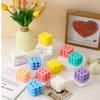 Love Cube Scented Candle Valentine's Day Heart-shaped Decor Scented Wax Wedding Birthday Candles Souvenir Romantic Ornament