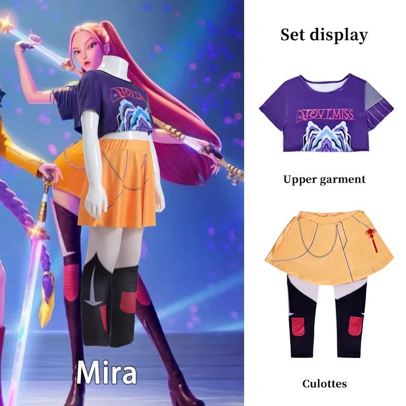 2025 Νέα Ταινία K-Pop Mira Rumi Zoey Hunters Κοστούμι Cosplay Απόκριες Καρναβάλι Δαίμονας Σκηνή Μοτίβο 3D Εκτύπωσης Ρούχα Παιχνιδιού Ρόλων