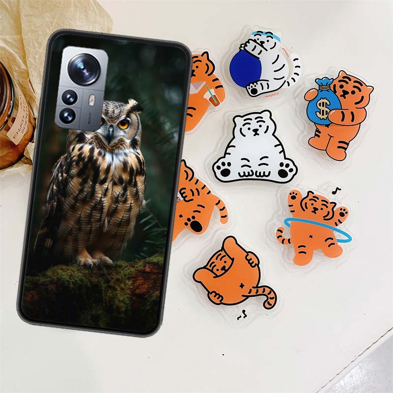 Snow Cute Owl Animal Phone Case For Xiaomi Poco X7 F6 F5 Pro F7 14 Ultra Mi 15 11 Lite F3 M6 M5S M4 11T 10T Pro Cover Capa