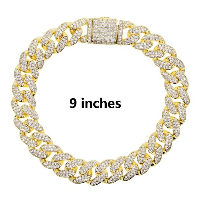 Letní výprodej Ice Out Girl Dámské šperky 12mm 5a Cubic Zirconia Kubánský řetízek na nohy Ledový Girl Anklet