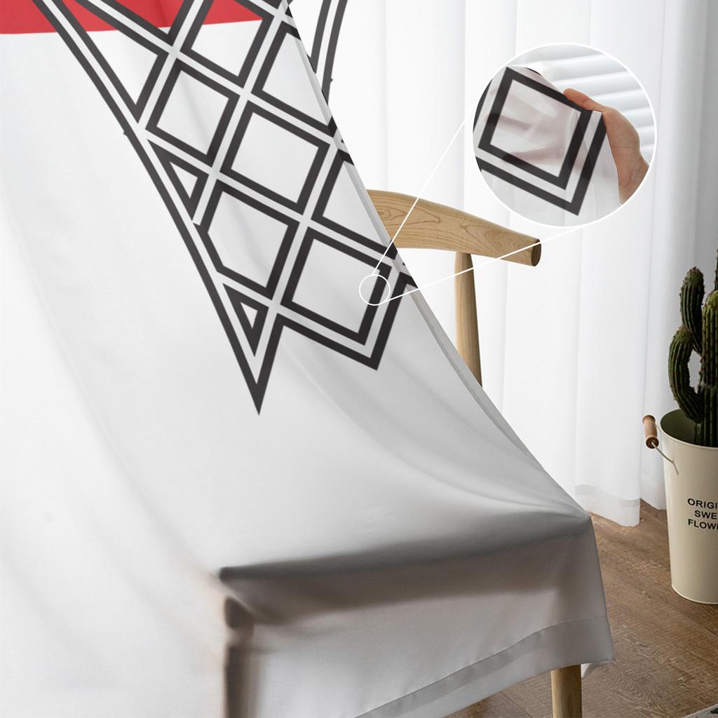 Basketballkorb Chiffon Durchsichtige Vorhänge für Wohnzimmer Schlafzimmer Heimdekoration Fenster Voile Tüll Vorhang Gardinen