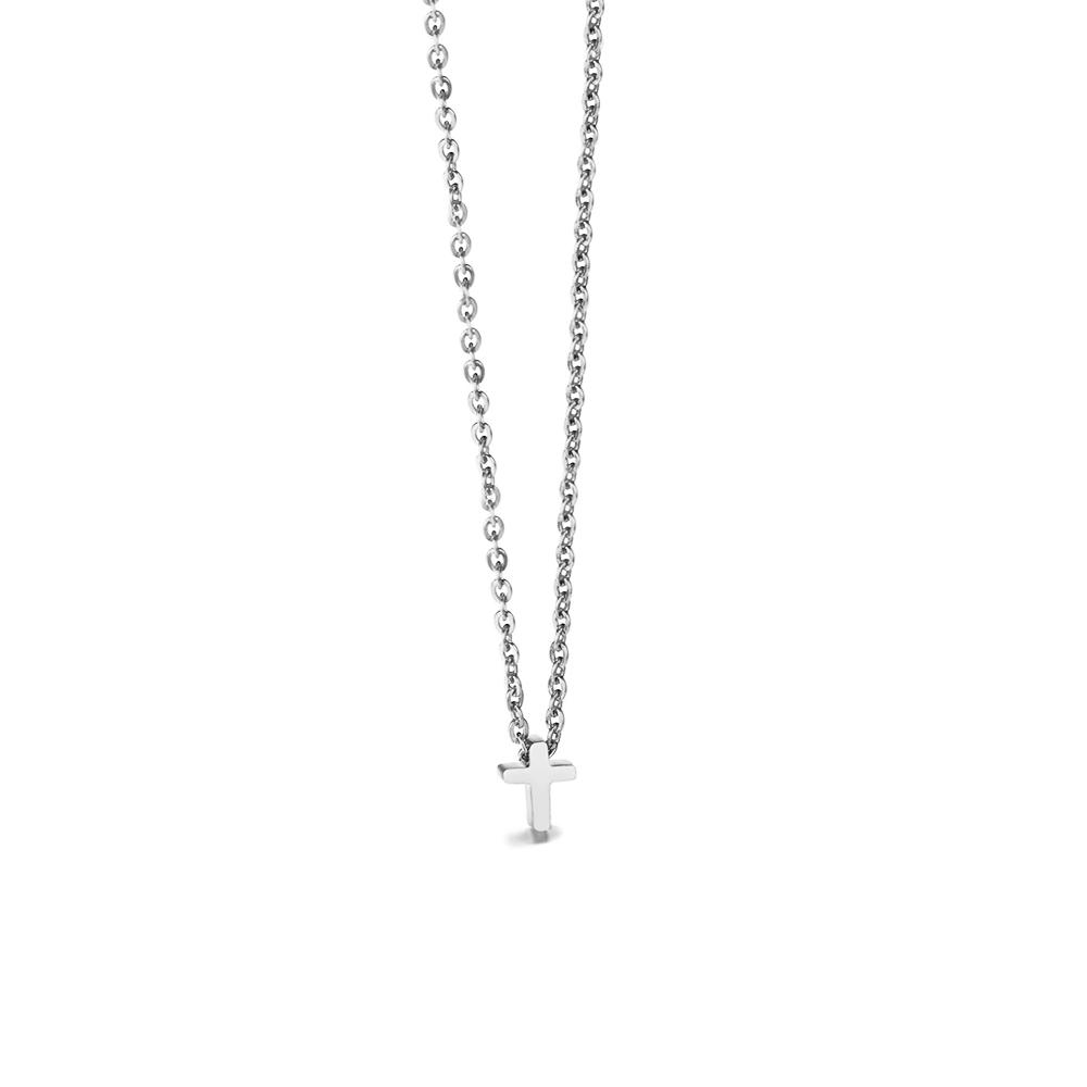 Gold Cross Necklace For Women Gold Color Stainless Steel Fashion Female Small Jesus Cross Pendant Jewelry