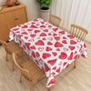 Valentines Day Tablecloth Waterproof Pink Red Heart Pattern Romantic Dinner Date Washable Kitchen Table Cover Wedding Decoration