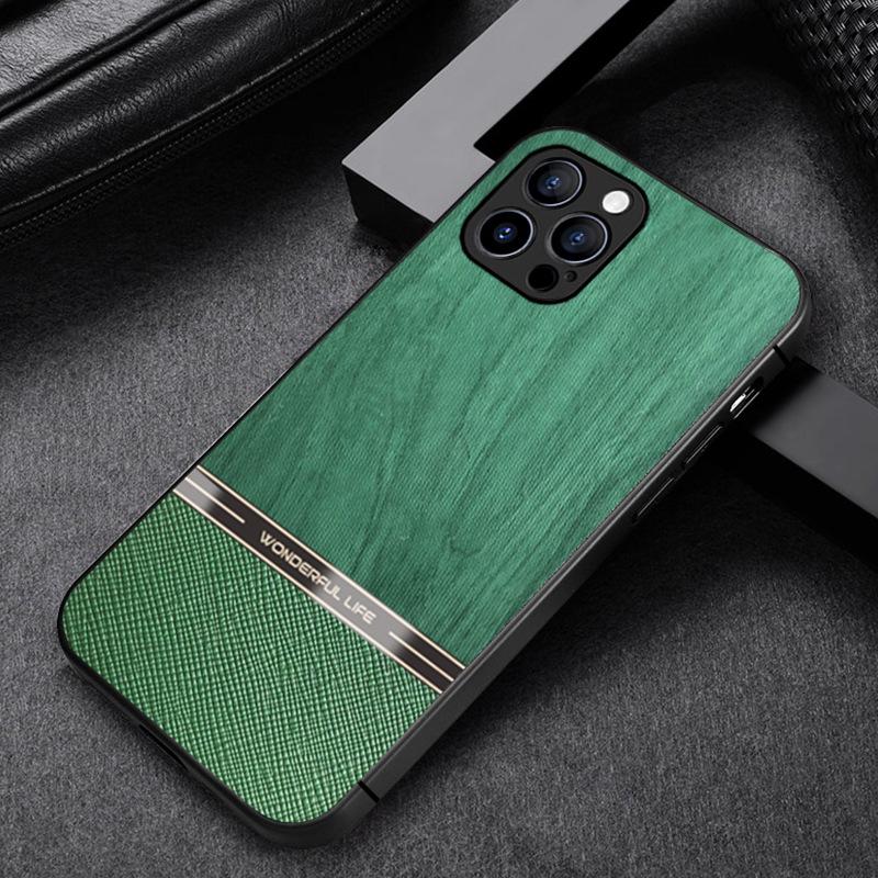 Original Wood Color Drop-Proof Case for Apple XS/XR/13PRO/15/17 with Precise Cutouts