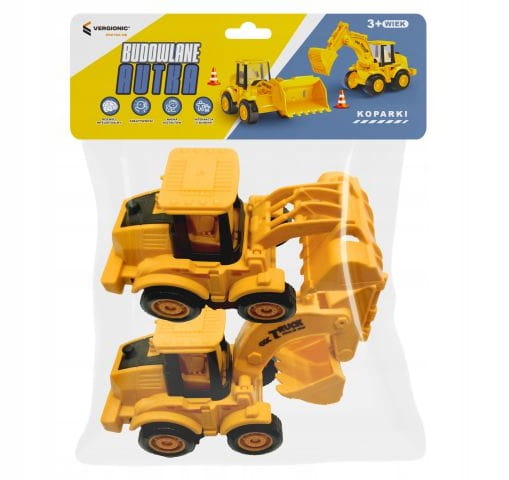 Toy Excavator Bulldozer Toy Set Of 2