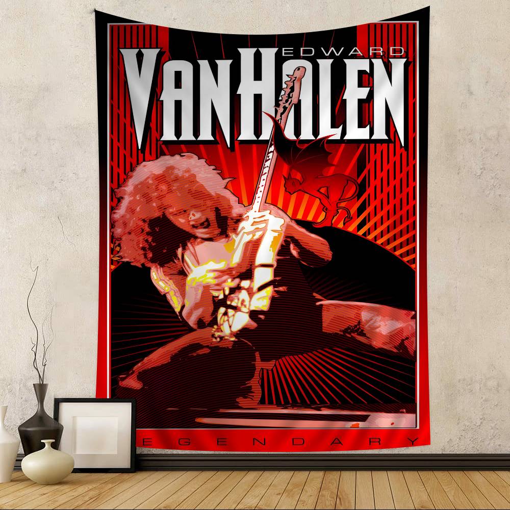 

Van Halen Retrorock Band Hanging Bohemian Tapestry Hanging Tarot Hippie Wall Rugs Dorm Japanese Tapestry 74x94cm(29x37in)
