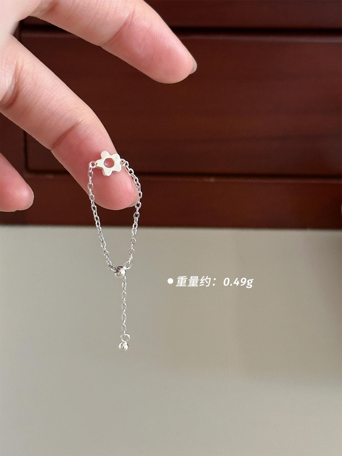 

Кольцо-цветок из стерлингового серебра 925 пробы, женский нишевый дизайн, высококлассное гравированное кольцо на указательный палец с регулируемым размером, новая модель opening adjustable