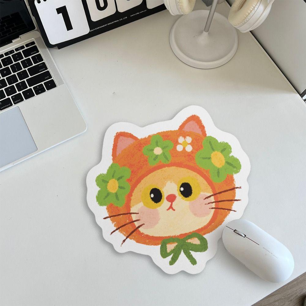 Cute Cat Cartoon Mouse Mat Anti-slip Girls Mousepad Creative Cute Mouse Pad Universal