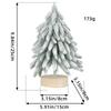 Harbor Love Flocked Cedar Christmas Tree Ornament: Solid Wood Base, Small Decorative Holiday Tree
