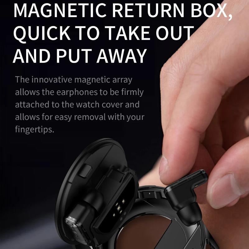 2025 New Smart Watch TWS 2-in-1 Bluetooth Earphones with Built-in Speaker HIFI 9D Sound Quality Health Monitor Watch for Android IOS