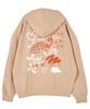 Graffiti Oversized Drop Shoulder Hoodie_Peach