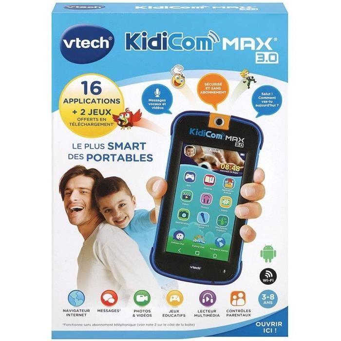 Vtech - kidicom max 3.0 - portable enfant performant - 16 applications/jeux - 8 go - bleu