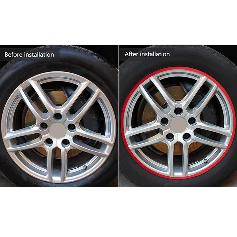 17" 18" Motorcycle Wheel Tire Reflective Sticker Waterproof Wheel Rim Stripe Tape Decals Car Styling Moto Decoration Accessories