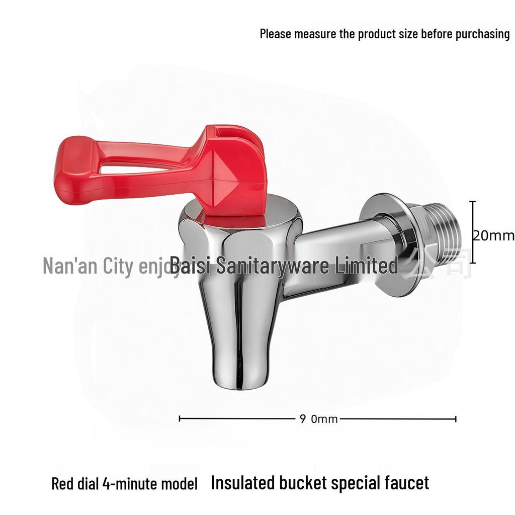 High-Temperature Electric Water Heater Faucet for Insulated Soy Milk/Milk Tea Bucket (3/8", 1/2", 3/4" Copper)