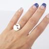 Mezmic White Magic Disc Gold Ring