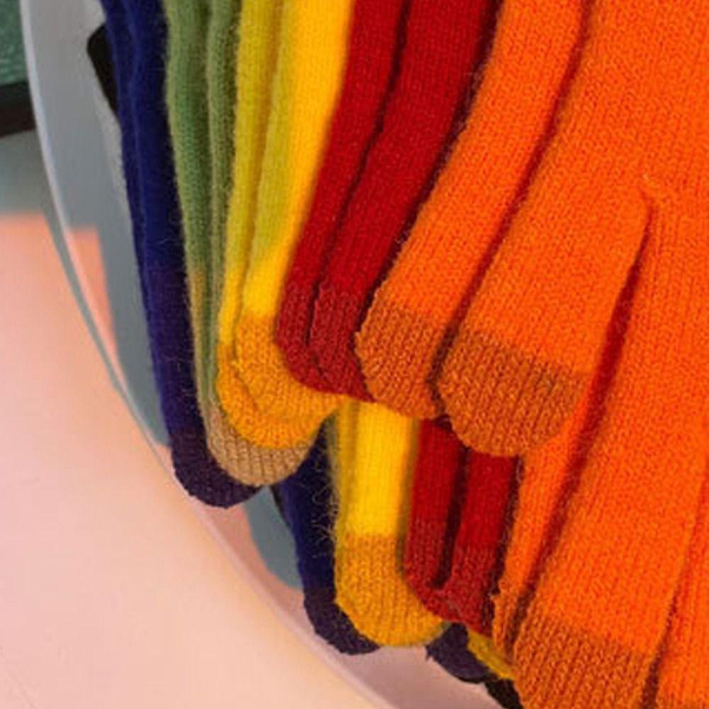 Color Cycling Mittens Outdoor Gloves  Gloves Korean Style Gloves Women Knitted Gloves