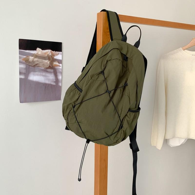 

Korean 2025 Backpack Women s Travel Light Outdoor Casual Nylon Large Capacity Schoolbag зелений