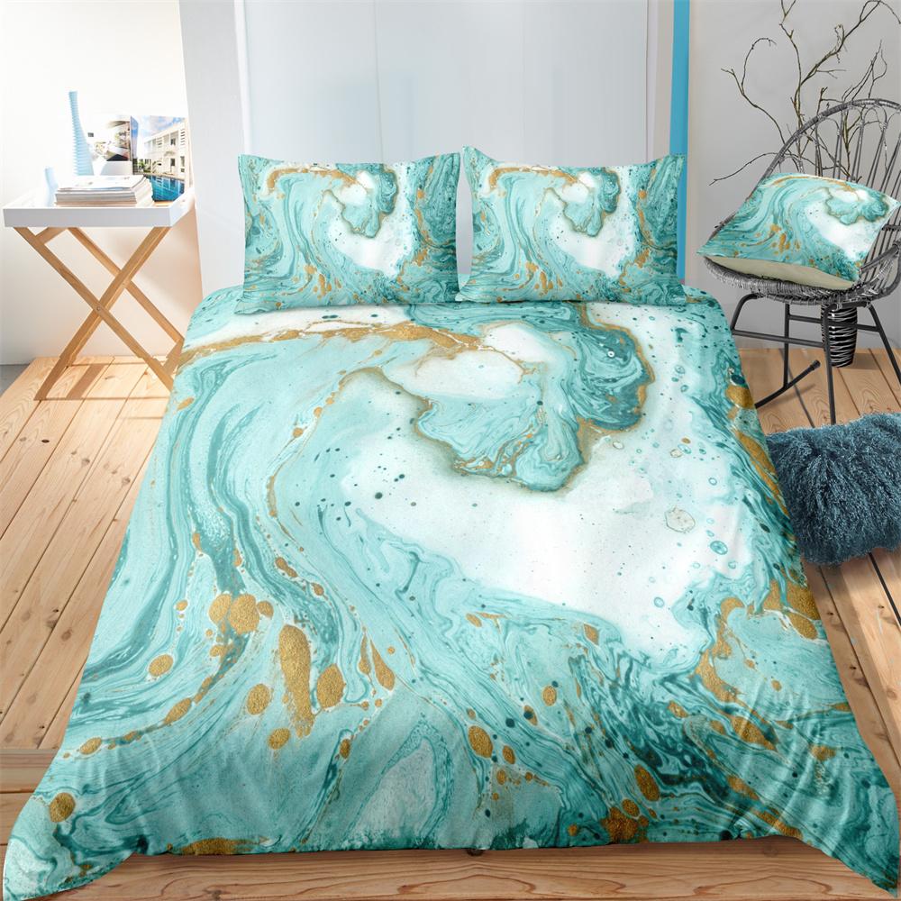2023 New Style 3D Bedding Set Marble Printing Home Bed Clothes Children Woman Decorative Pattern King Size Comforter Cover Suit Microfiber