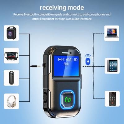 Adaptador de carro receptor compatível com Bluetooth Conectividade aprimorada Compatibilidade versátil Adaptador de áudio plug-play Receptor de música