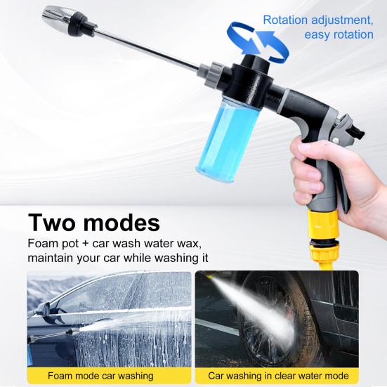 Pressure Washer with Foam Cannon Handheld High Pressure Sprayer Adjustable Power Washer with Extension Wand for Car Washing Household Cleaning