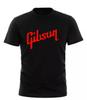 GIBSON T SHIRT MUSICAL INSTRUMENT GUITARS  T Shirt BLACK WHITE