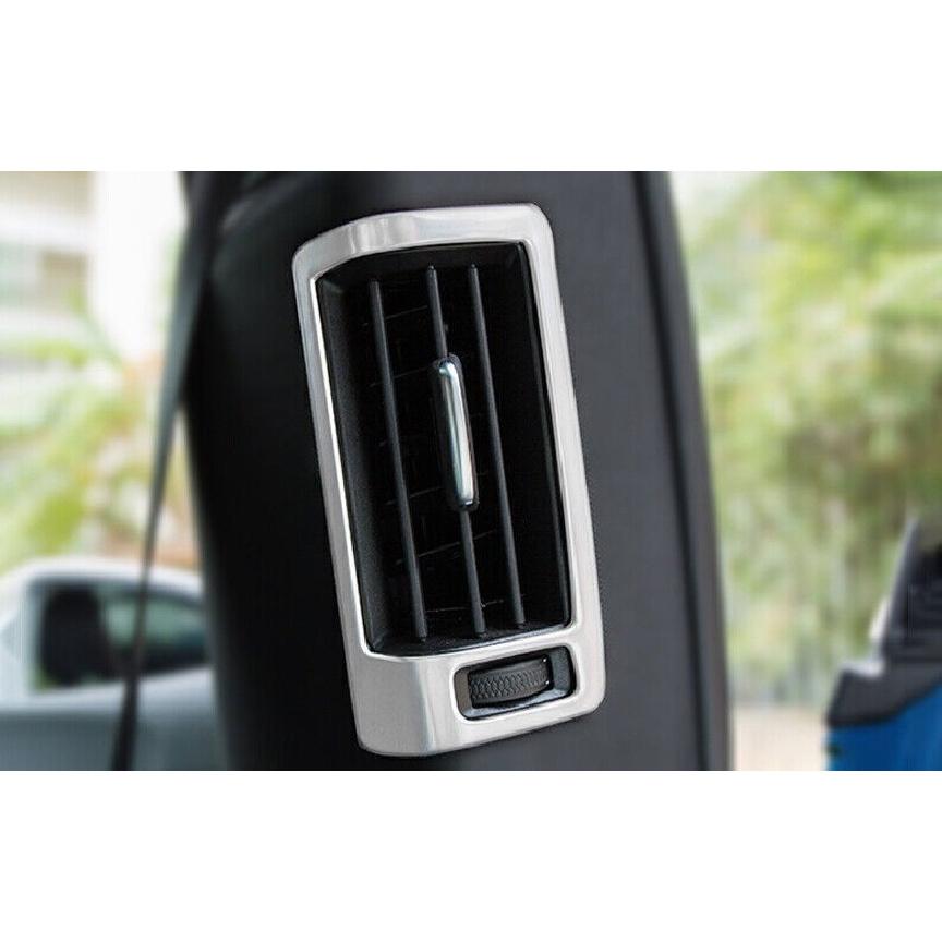 Fit For Volvo S90 2017-2021 Silver Steel B Post Air Outlet Vent Cover Trim 2PCS