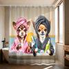 1Pc Funny Animal Shower Print Waterproof Shower Curtain Multiple Sizes Partitions Privacy Hanging Curtain Fashionable Decoration