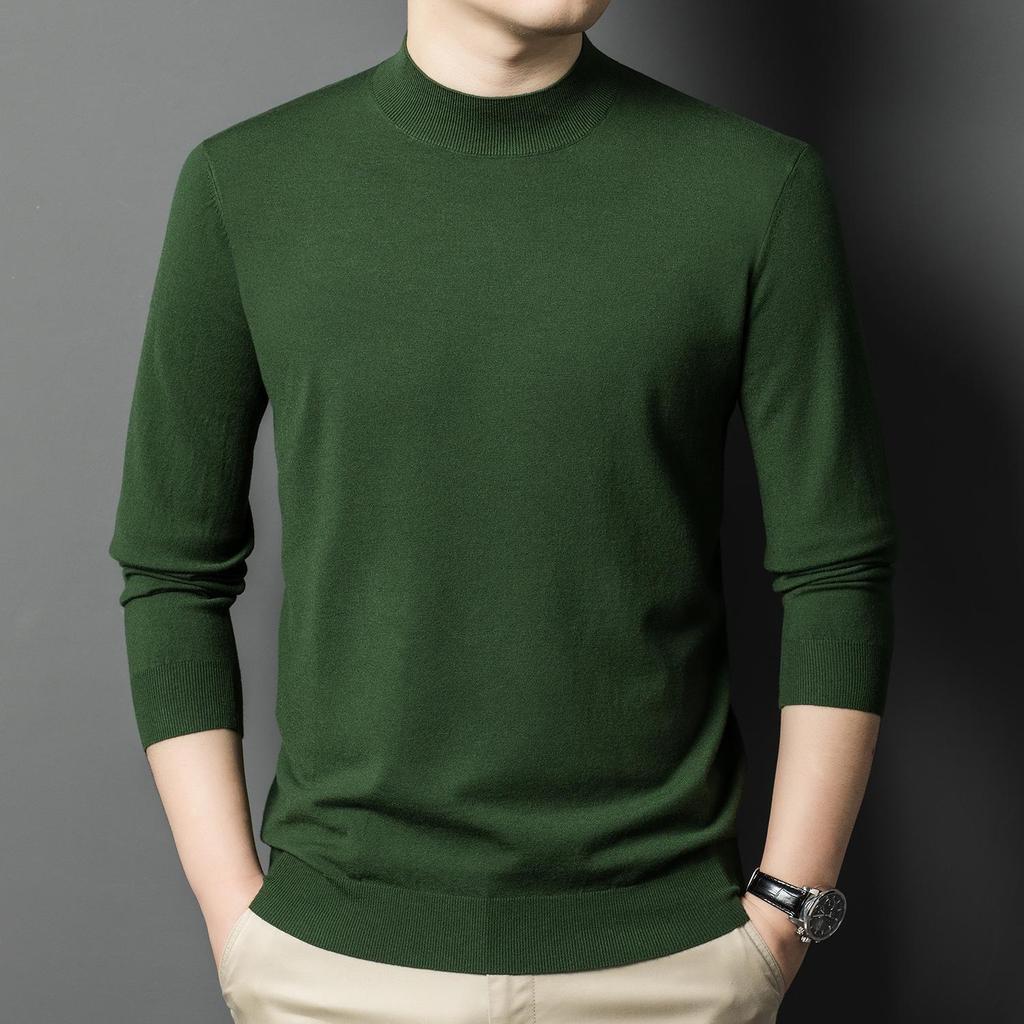 Men's Autumn/Winter Thick Wool Half-High Collar Sweater