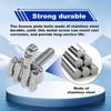 Universal Finger Style Stainless Steel License Plate Screw Kit Car Tag Silver