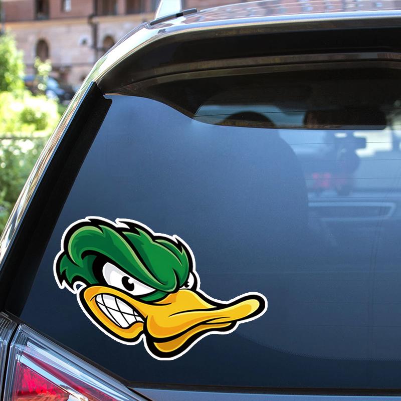 JT110#15X10cm Angry Duck Animal - Sticker Decal For Cars Windows Walls Laptops