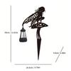 JYL TS/092,Iron Fairy Carrying Lantern Ground Stake Light for Garden Lawn Path Elf Solar Decor Lamp