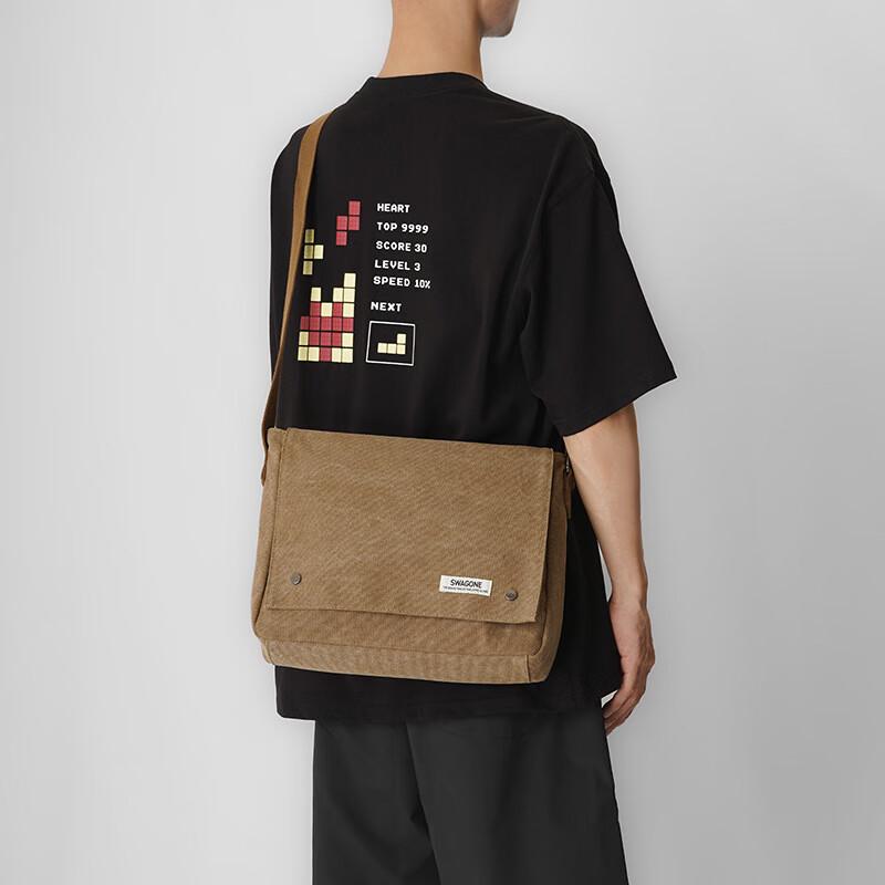 Мужская холщовая сумка-кроссбоди Li Shen