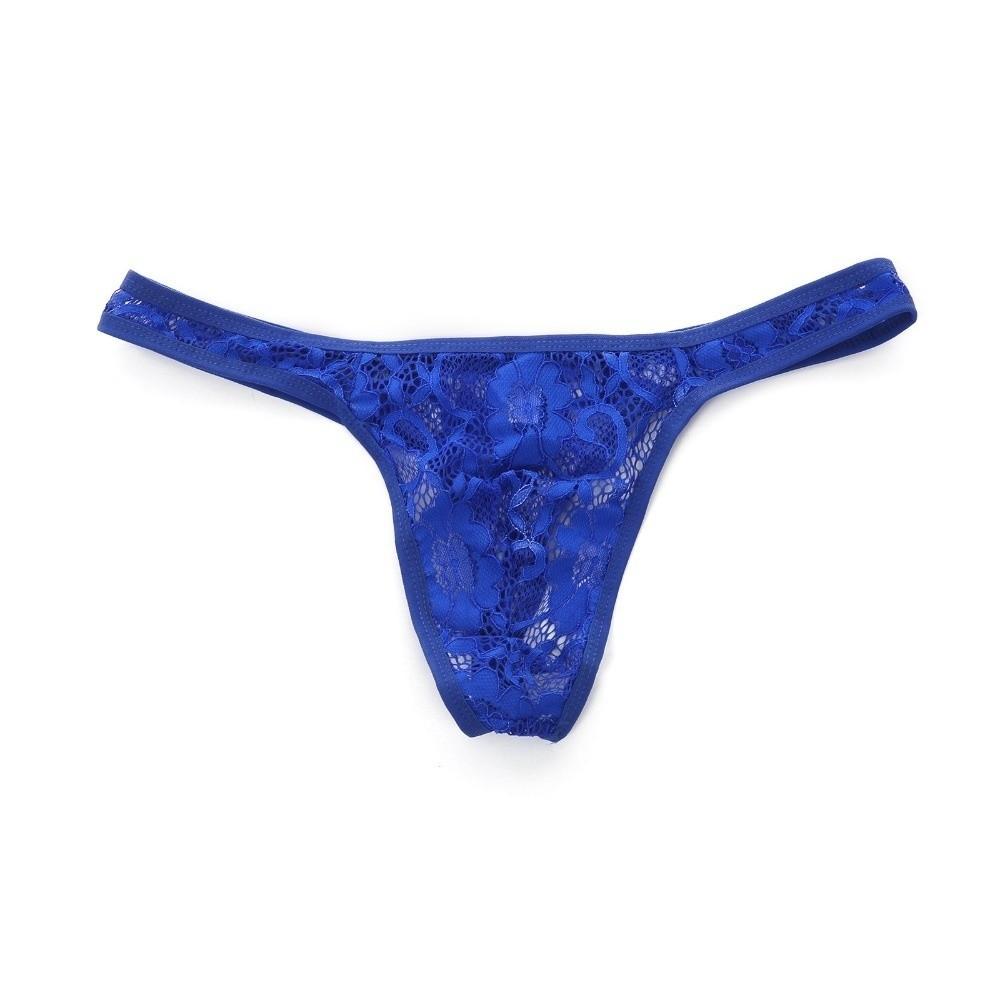 Underpants Men Lace Hollow Thongs Thin Mesh Male Briefs Men's Sheer Lace Panties Summer