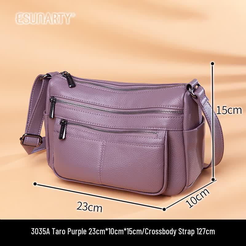 ESUNARTY Women s Genuine Leather Crossbody Bag