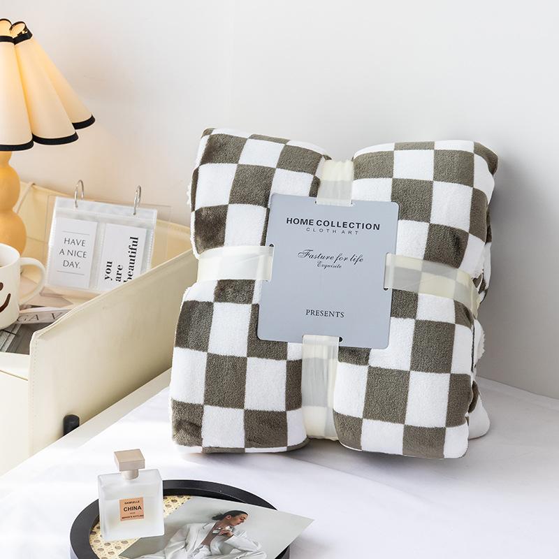Fluffy Plaid Bed Blankets Warm Soft Coral Fleece Throw Blanket Sofa Cover Bedspread Bed For Kids Pet Home Textile Drop ship