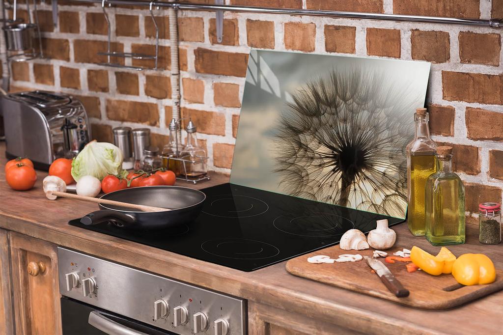 GLAS-KOCHFELD-SCHUTZPLATTE 70x52 BLUME