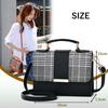 Mini Shoulder Bag Handbag Small Checkered PU Leather Lightweight [PIENSE] Women's 2-way (Black)