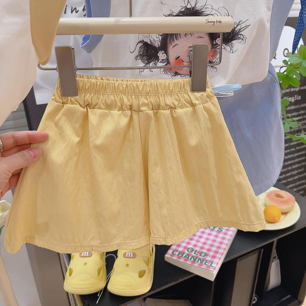 Girls' Dopamine Style Color Block Print Sleeveless Two-Piece Set - Cute Summer T-shirt and Shorts