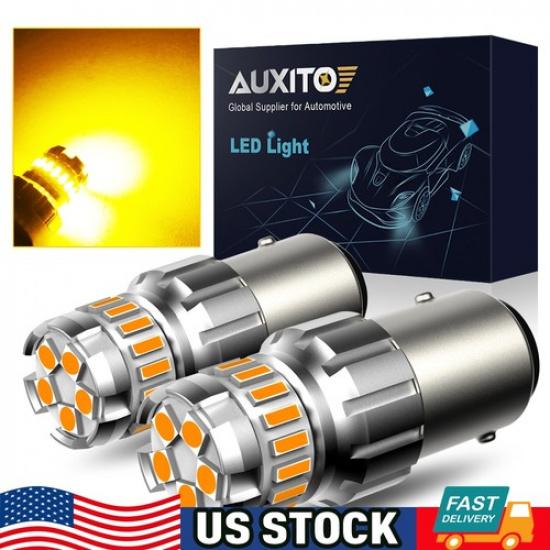 2X Amber Yellow 1157 LED Turn Signal Blinker Parking Light Bulb Anti-Hyper Flash