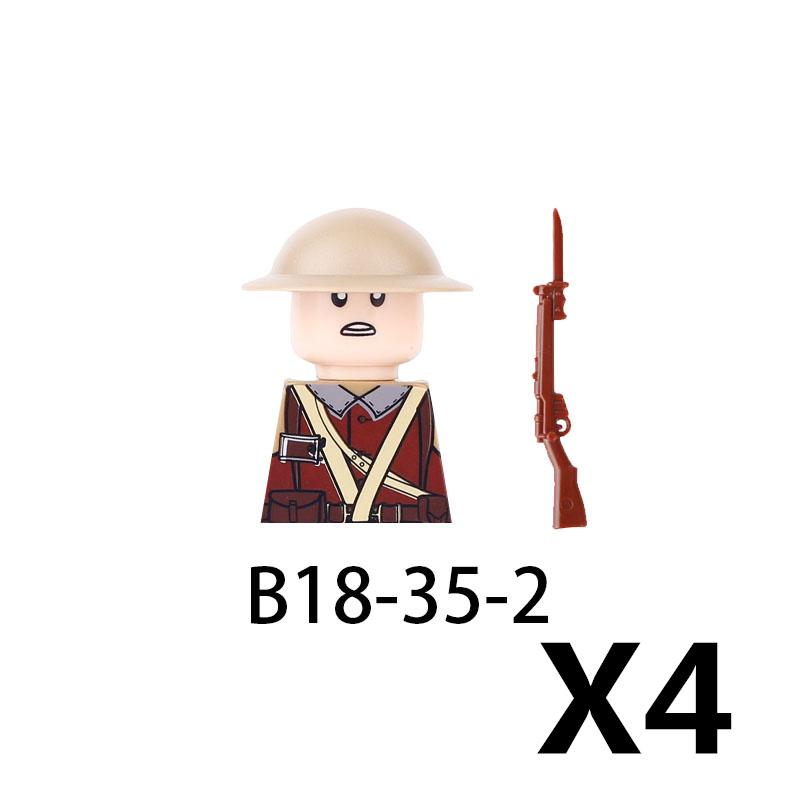 Military Soldier Building Block Figure British US Snow Camouflage Troop MP40 M1A1 Motorcycle Accessories Toys Gift Brick Z02