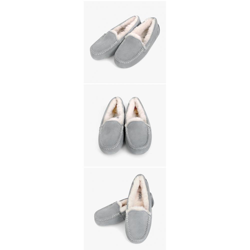 UGG 1106878 Lgry Ansley Light Grey Moccasine Flat Shoes