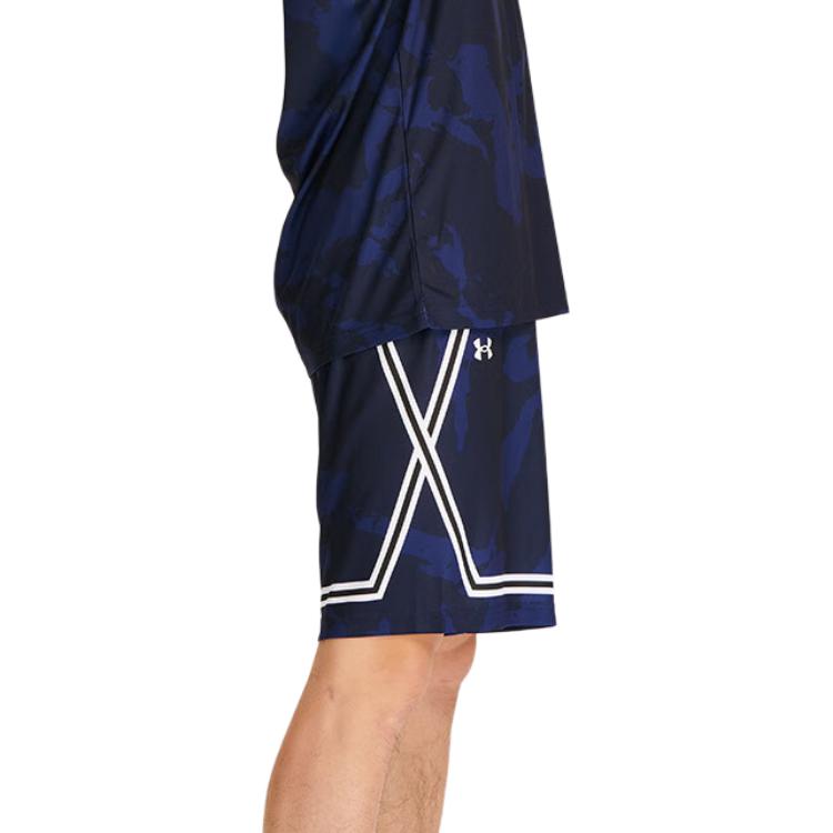 Under Armour Loose Fit Mid Rise Lightweight Five Point Sports Shorts Men shorts Dark-Blue 24500210-409
