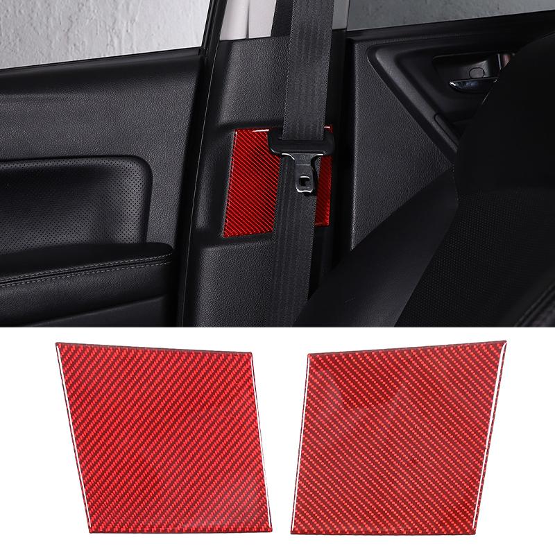 For Subaru Forester 2013-2018 Red Soft Carbon Fiber Interior Kit Dashboard Console Gear Shift Panel Decoration Trim Stickers