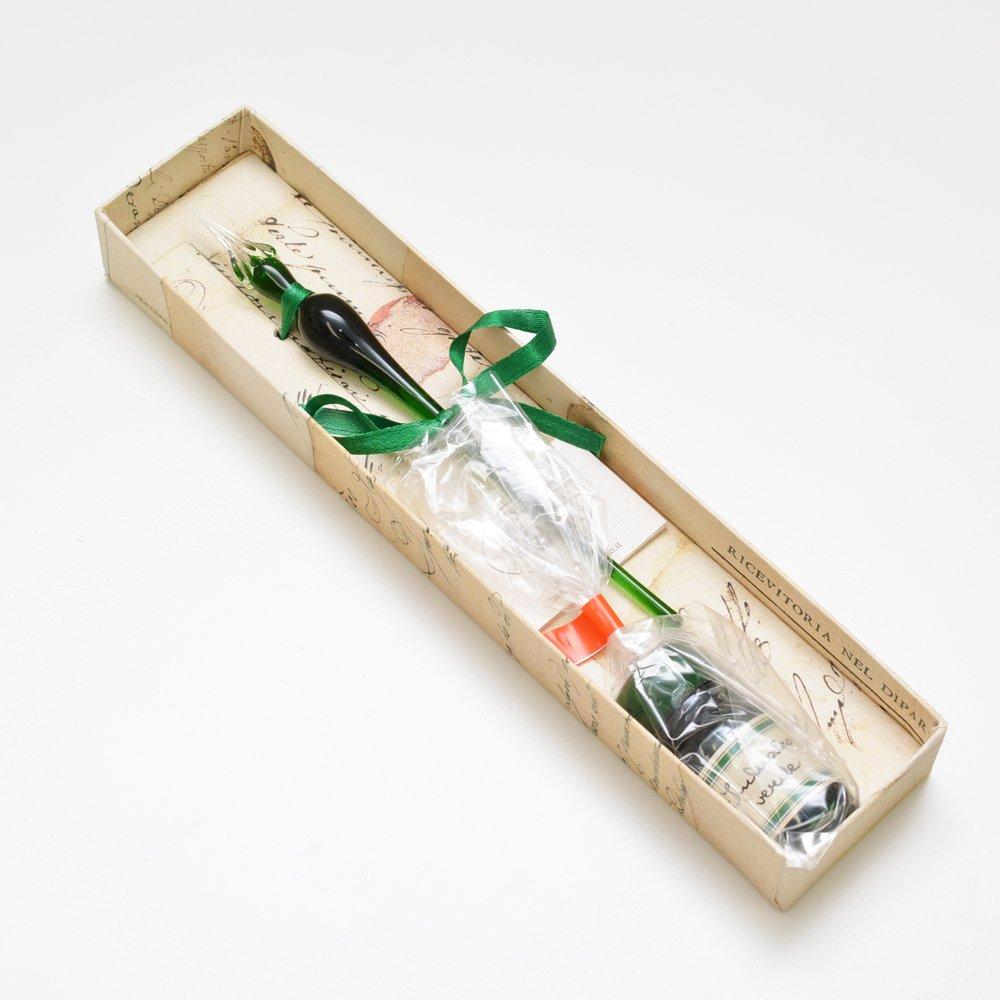 

Rubinato Glass Pen Ink Set Green 15/LEO+INK #12 зелёный